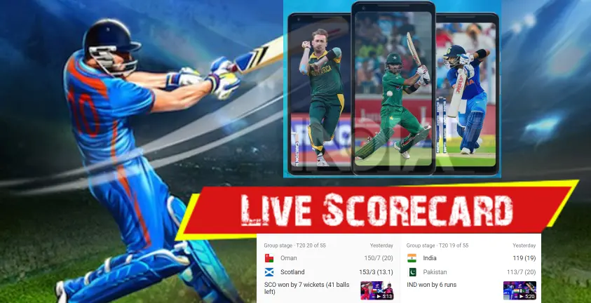 Live cricket matches score.
