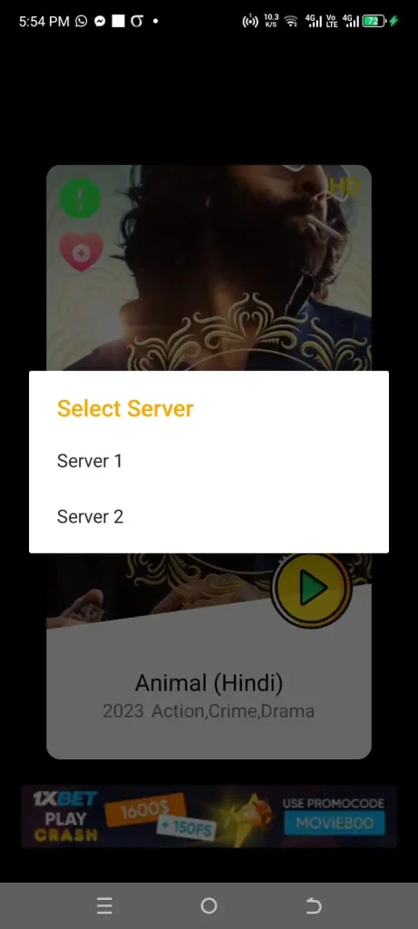 Different server option