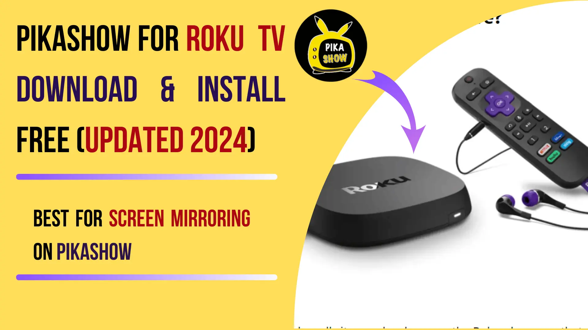 PikaShow for Roku tv Download & Install FREE (Updated 2024)